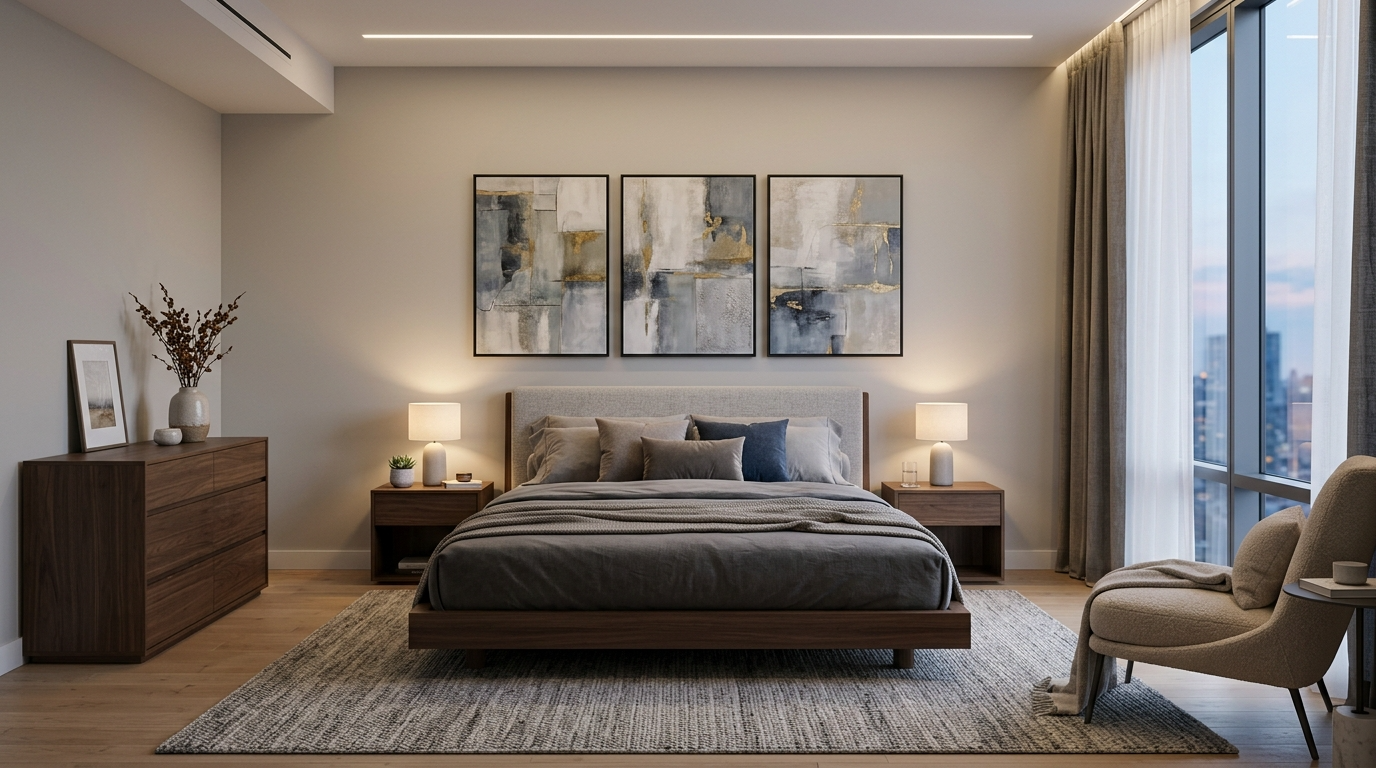 Keep bedside tables styled but functional